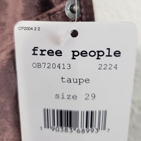 NWT Free People Velvet Crop Flare, Size 29 - Picture 6 of 16